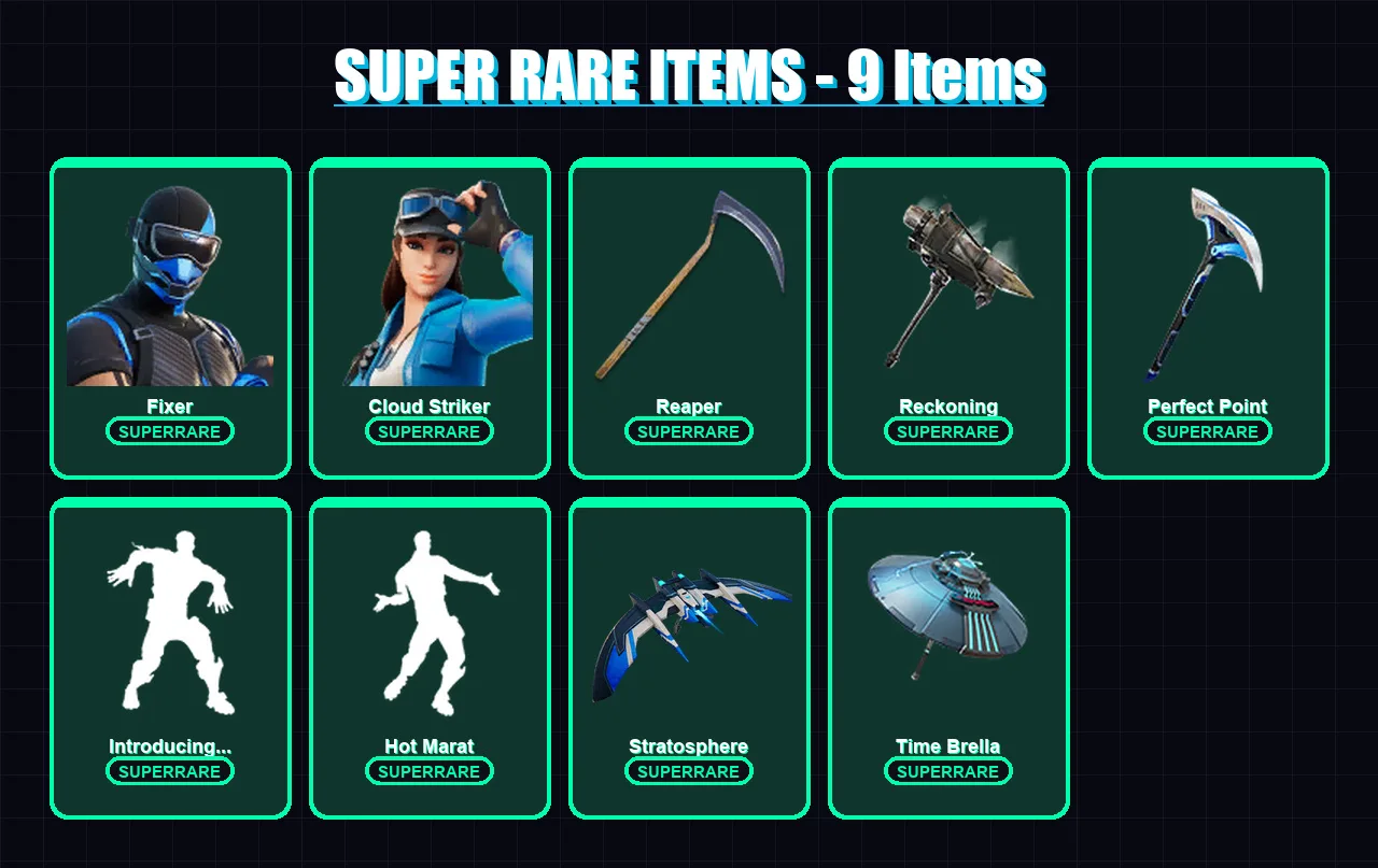[PC/XBOX/PSN] | Fixer | Cloud Striker | Raz | Sentinel | Zenith | 98 skin | 118 pickaxe | 122 emote | 98 glider | Lv1639
