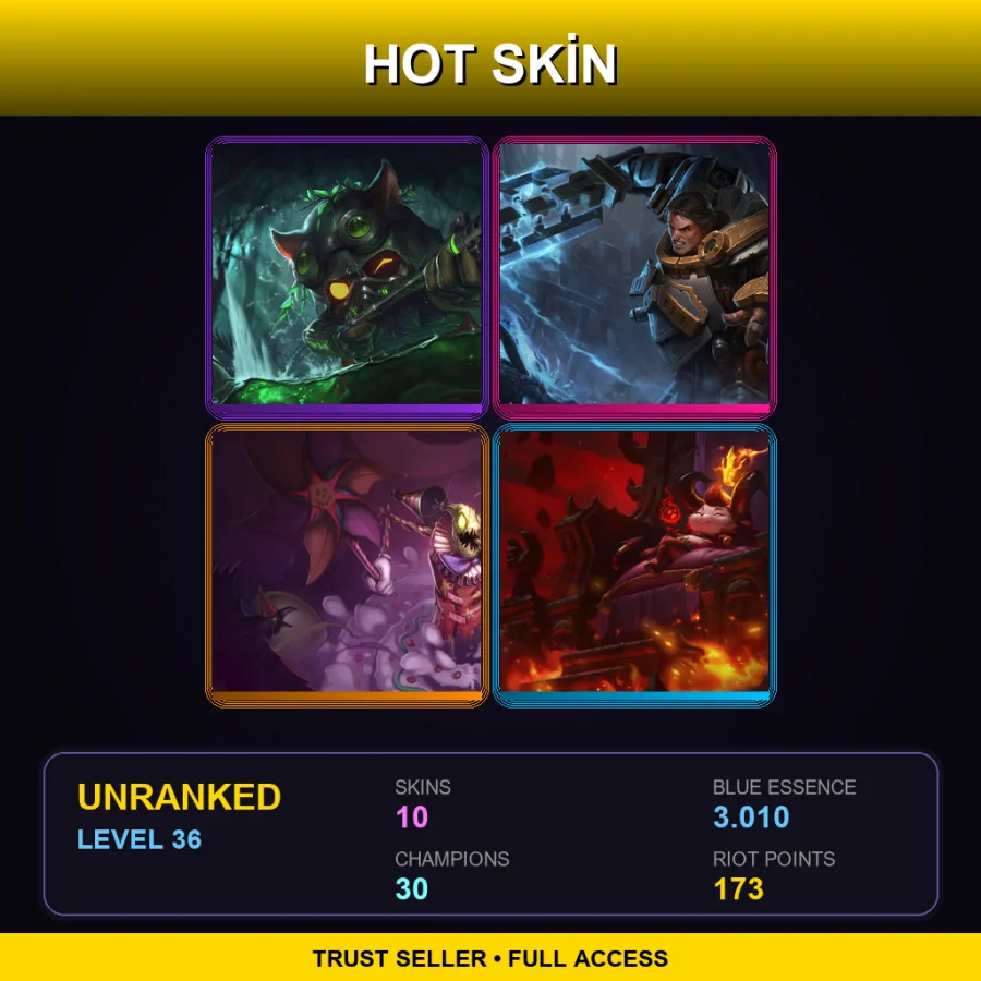 BR | Lv36 | Unranked | 10 Skin | 30 Champ