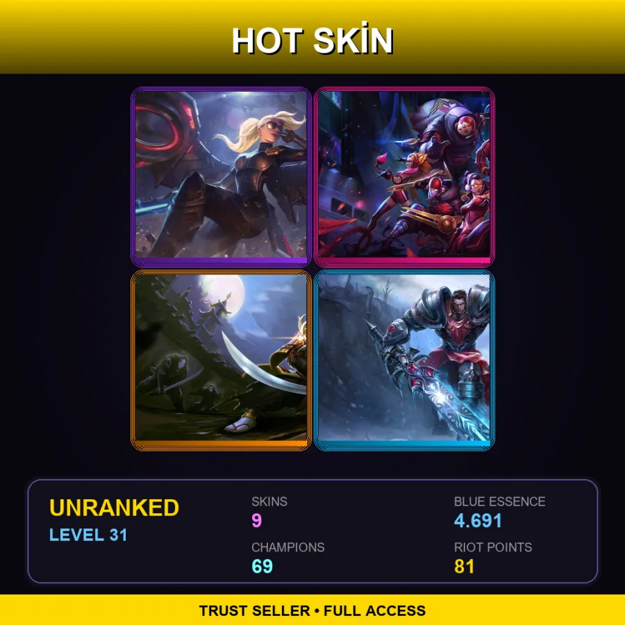 EUNE | Lv31 | Unranked | 9 Skin | 69 Champ