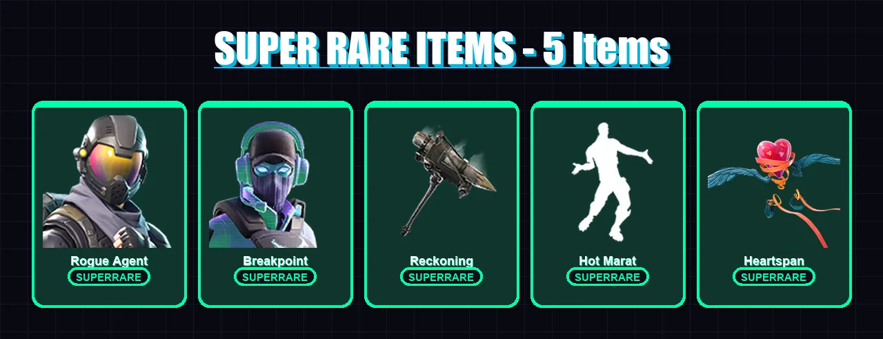 [PC/PSN] | Rogue Agent | Breakpoint | The Prisoner | Dire | Ruin | 69 skin | 66 pickaxe | 105 emote | 68 glider | Lv1031
