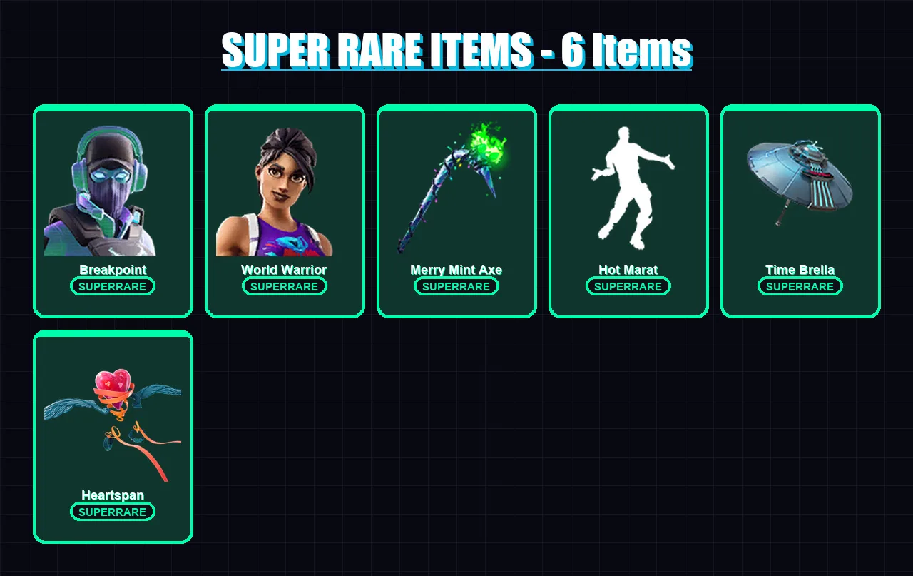 [PC/XBOX/PSN] | Breakpoint | World Warrior | Torin | Fade | Menace | 163 skin | 212 pickaxe | 144 emote | 171 glider | Lv3768