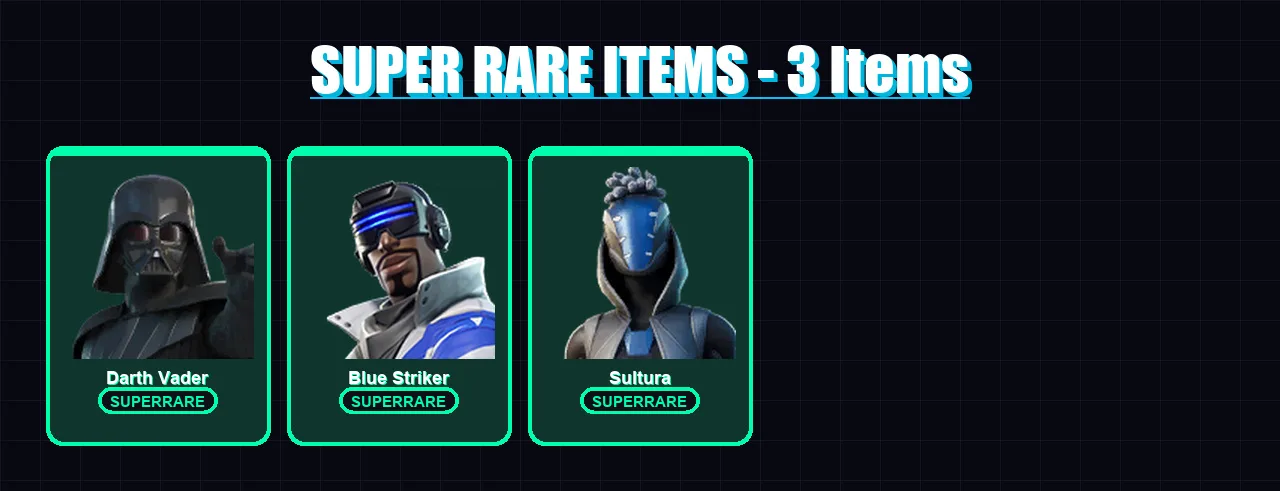 [PS4/PS5/XBOX/PC] | Darth Vader | Blue Striker | Sultura | The Ageless | Paradigm (Reality-659) | 44 skin | 61 pickaxe | 49 emote | 59 glider | Lv88