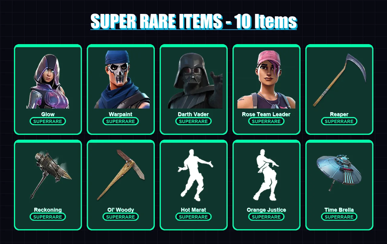 [PC/PSN] | Glow | Warpaint | Darth Vader | Rose Team Leader | Singularity | 154 skin | 179 pickaxe | 179 emote | 171 glider | Lv2183