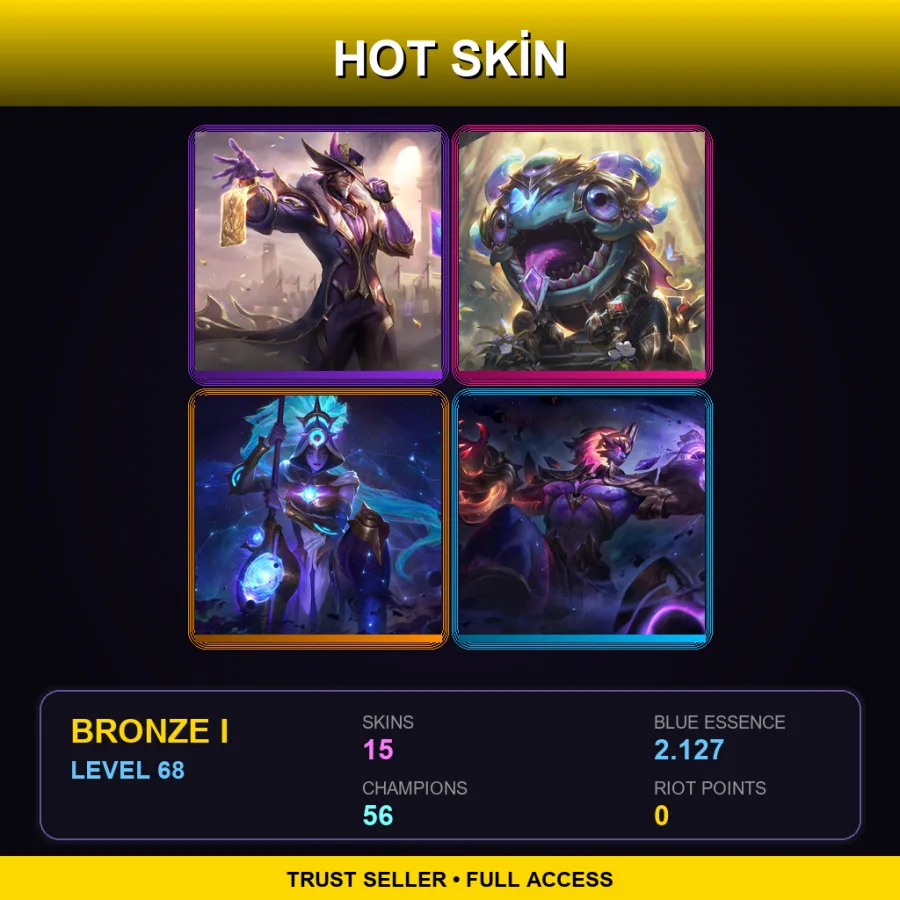 NA | Lv68 | Bronze I | 15 Skin | 56 Champ