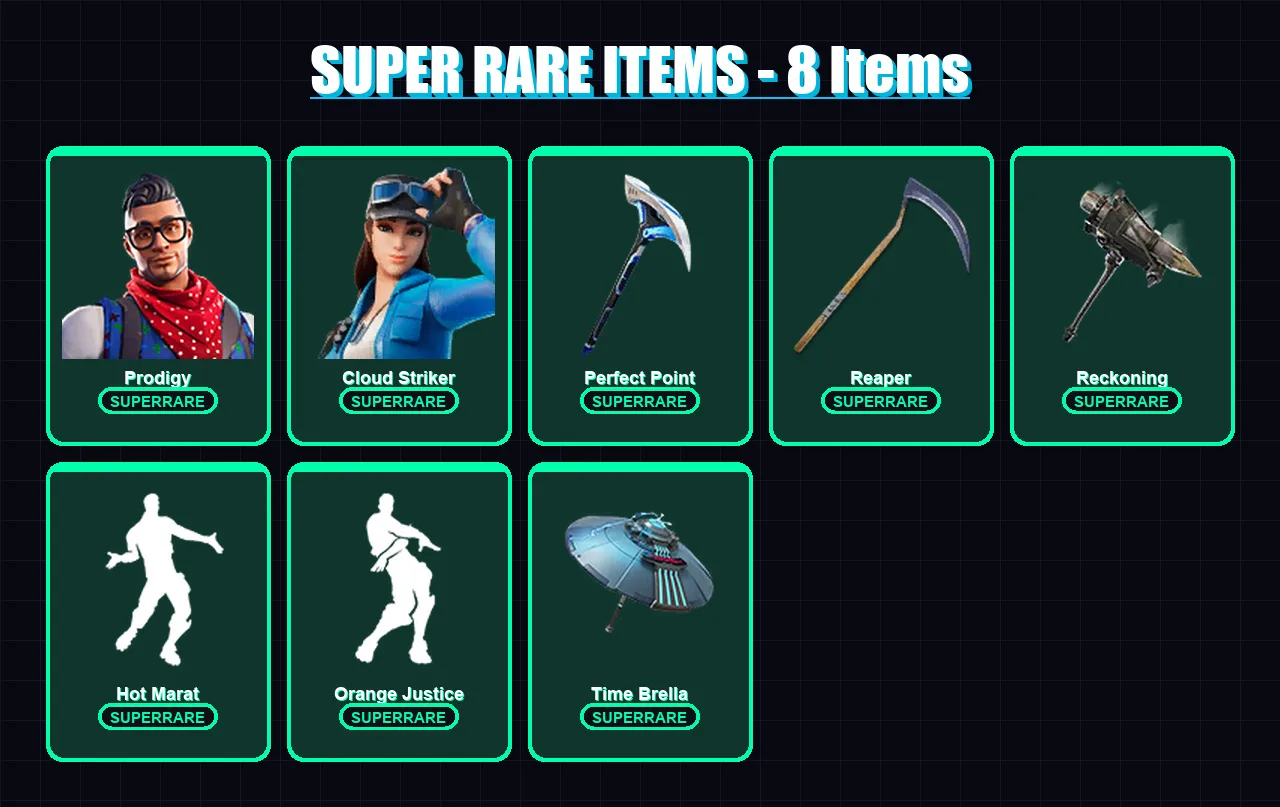 [PS4/PS5/XBOX/PC] | Prodigy | Cloud Striker | Joey | Ragnarok | Drift | 98 skin | 116 pickaxe | 90 emote | 111 glider | Lv1709 — Fortnite account
