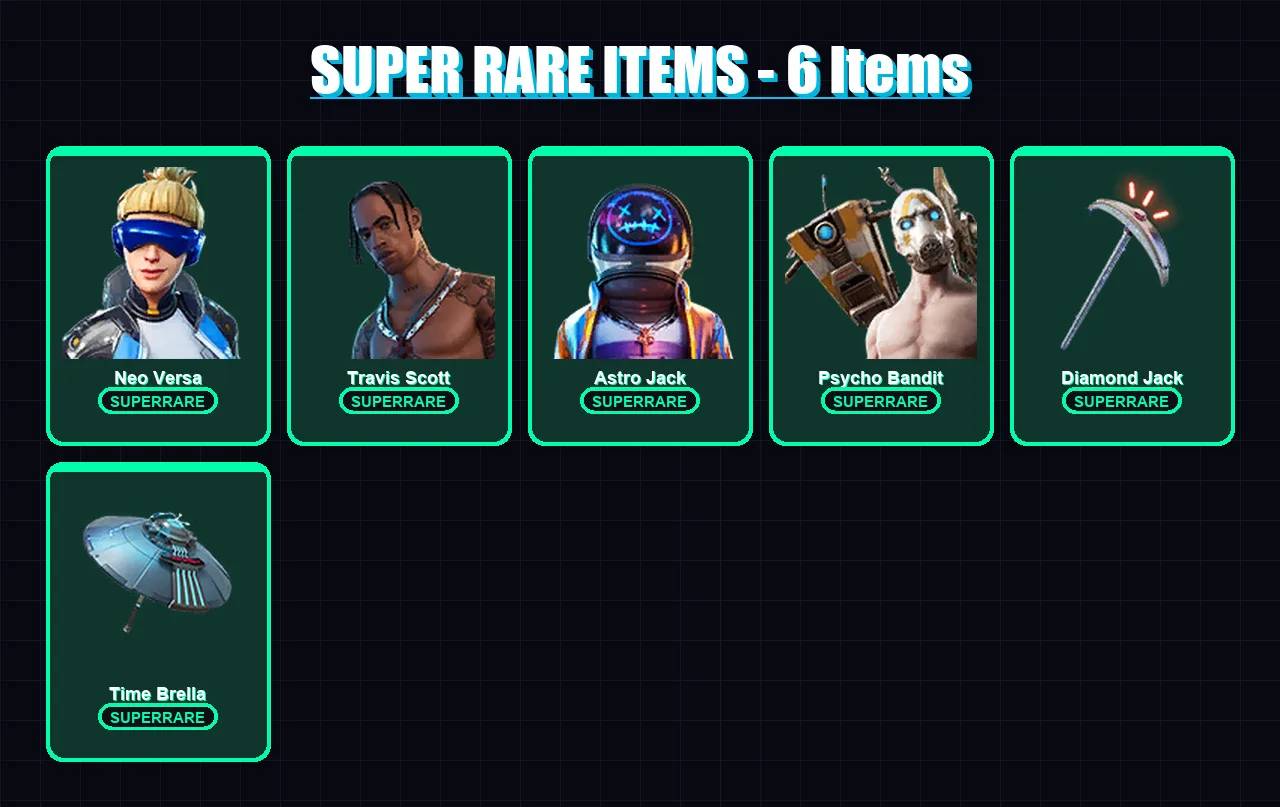 [PS4/PS5/XBOX/PC] | Neo Versa | Travis Scott | Astro Jack | Psycho Bandit | Midas | 33 skin | 53 pickaxe | 72 emote | 47 glider | Lv927