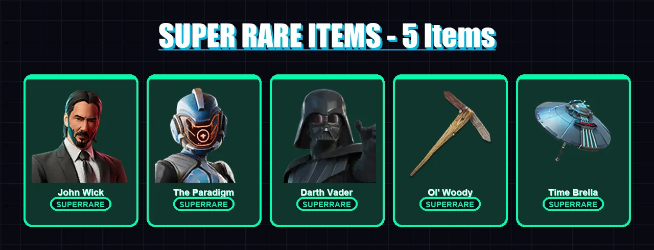 [PC/PSN] | John Wick | The Paradigm | Darth Vader | Piccolo | Peter Griffin | 548 skin | 602 pickaxe | 415 emote | 299 glider | Lv4636