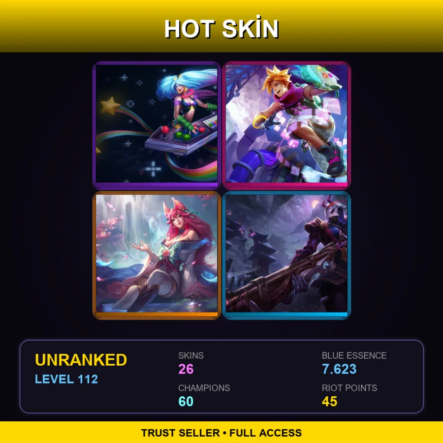 LAS | Lv112 | Unranked | 26 Skin | 60 Champ