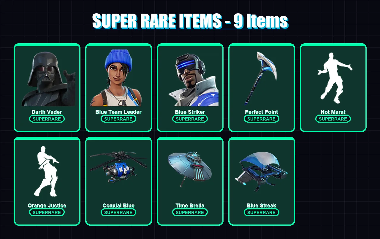 [PS4/PS5/XBOX/PC] | Darth Vader | Blue Team Leader | Blue Striker | Spectra Knight | Fusion | 124 skin | 171 pickaxe | 130 emote | 152 glider | Lv27 — Fortnite account