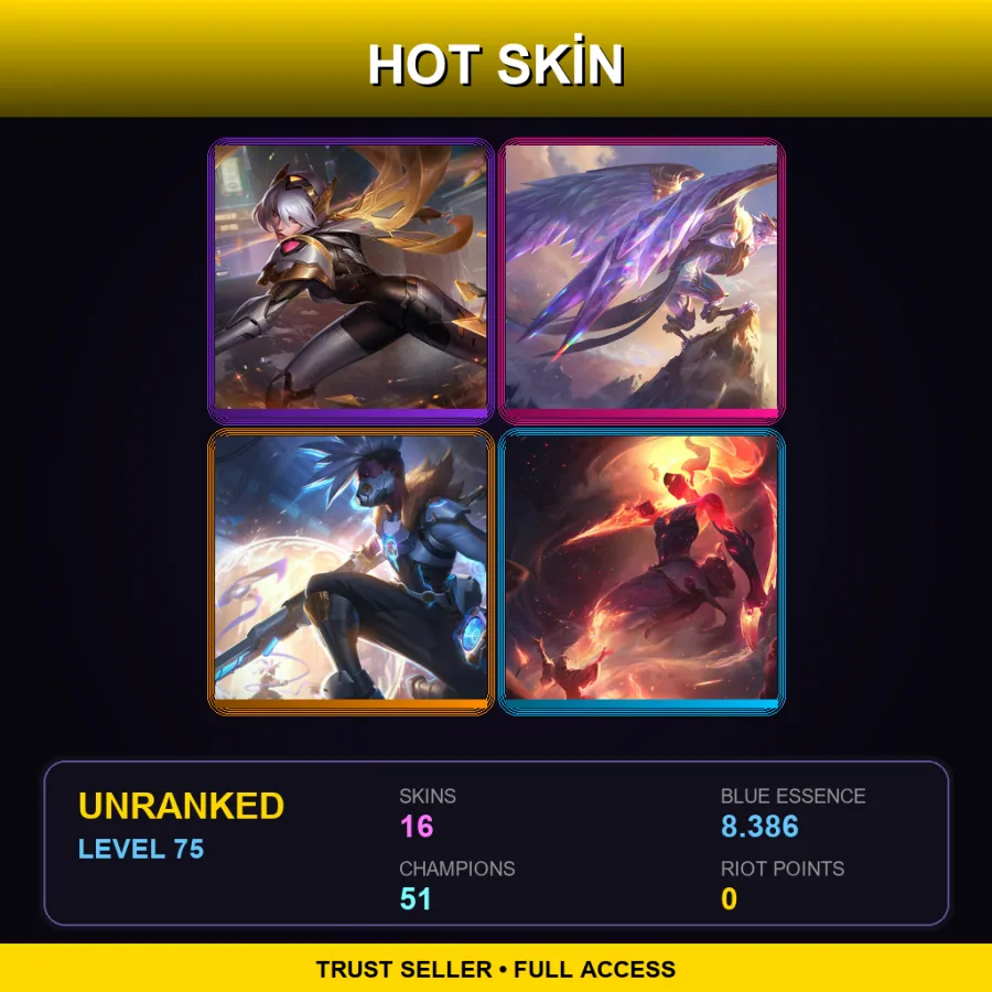 LAS | Lv75 | Unranked | 16 Skin | 51 Champ