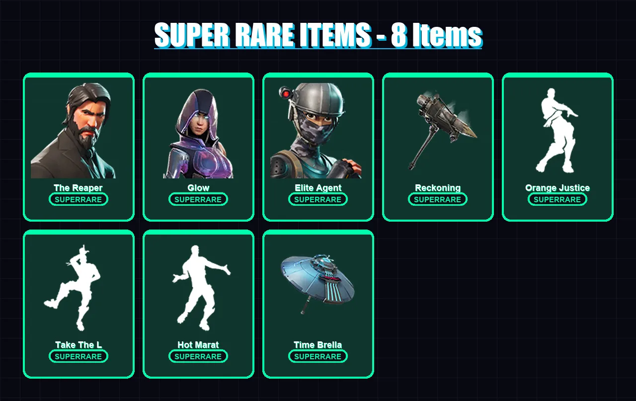 [PC/XBOX/PSN] | The Reaper | Glow | Elite Agent | Ruin | Blackheart | 80 skin | 65 pickaxe | 81 emote | 71 glider | Lv863