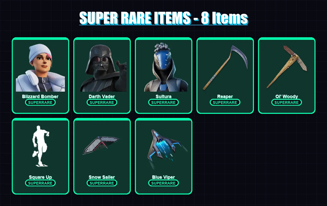 [PC/XBOX/PSN] | Blizzard Bomber | Darth Vader | Sultura | Mandalorian | Alli | 146 skin | 135 pickaxe | 94 emote | 93 glider | Lv1600