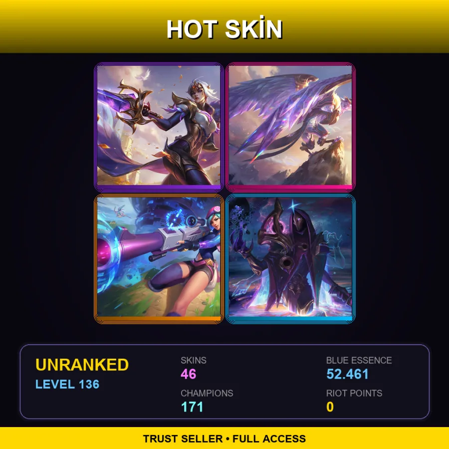 VN | Lv136 | Unranked | 46 Skin | 171 Champ