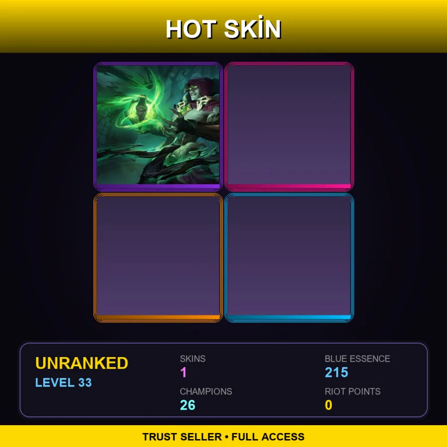 EUNE | Lv33 | Unranked | 1 Skin | 26 Champ