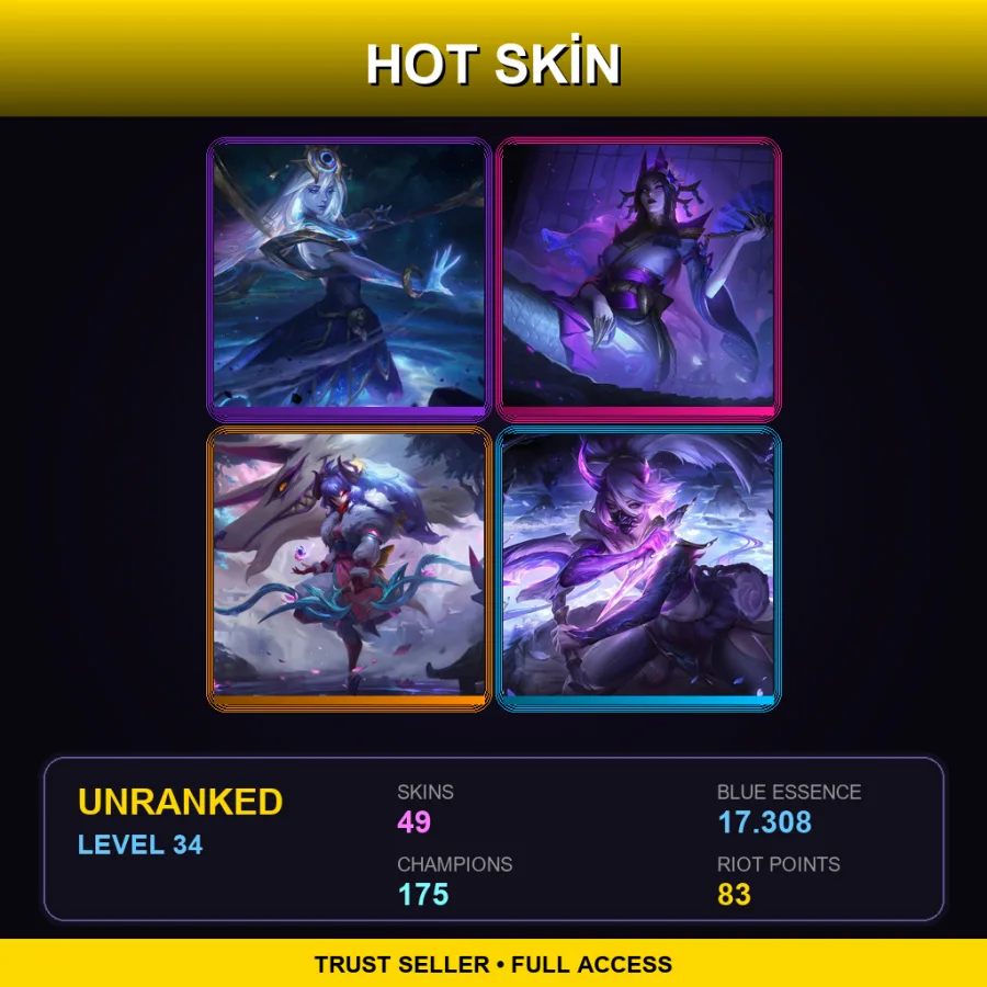 VN | Lv34 | Unranked | 49 Skin | 175 Champ
