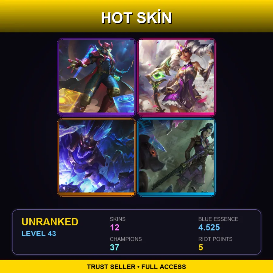 LAN | Lv43 | Unranked | 12 Skin | 37 Champ