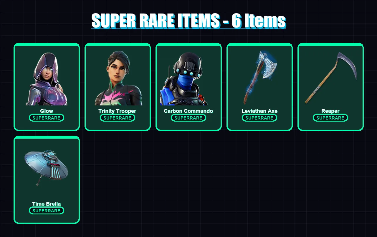 [PC/XBOX] | Glow | Trinity Trooper | Carbon Commando | Kymera | Era | 251 skin | 236 pickaxe | 148 emote | 148 glider | Lv2390