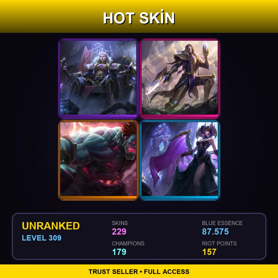 EUW | Lv309 | Unranked | 229 Skin | 179 Champ — Judgment Kayle