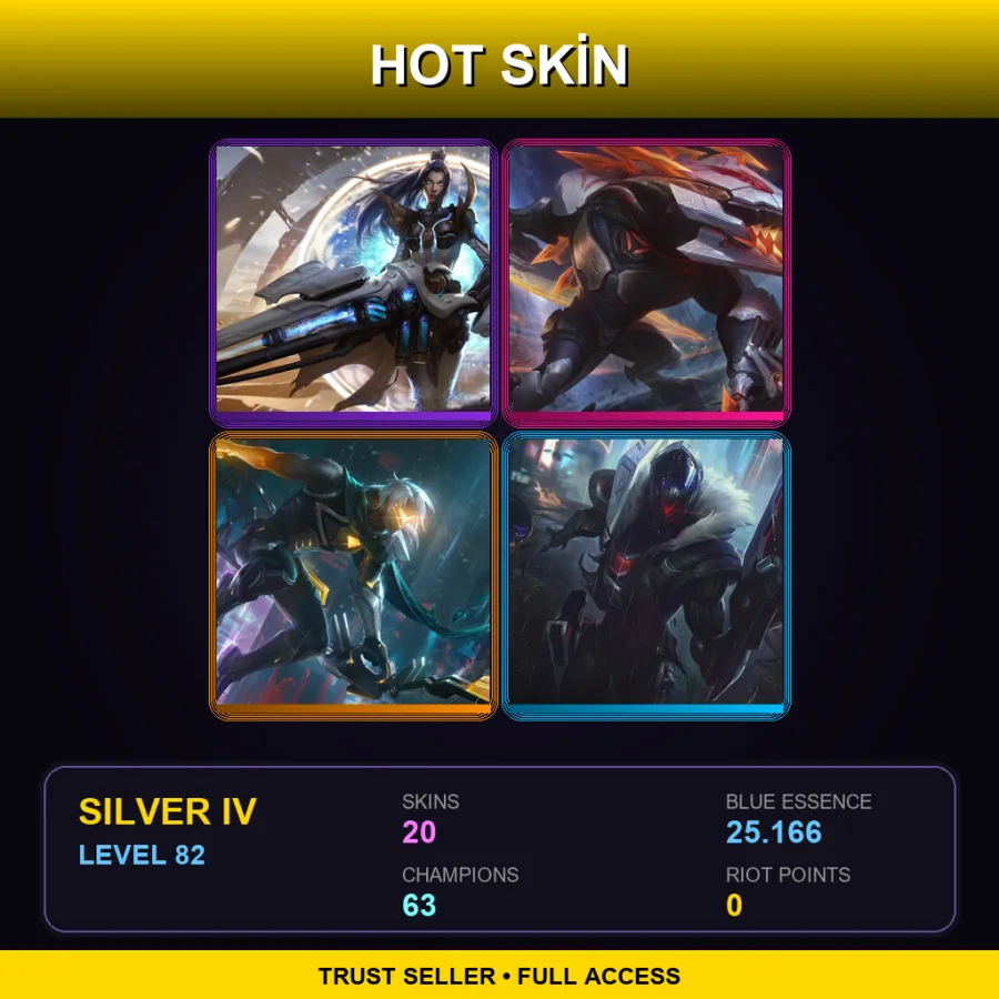 LAS | Lv82 | Silver IV | 20 Skin | 63 Champ