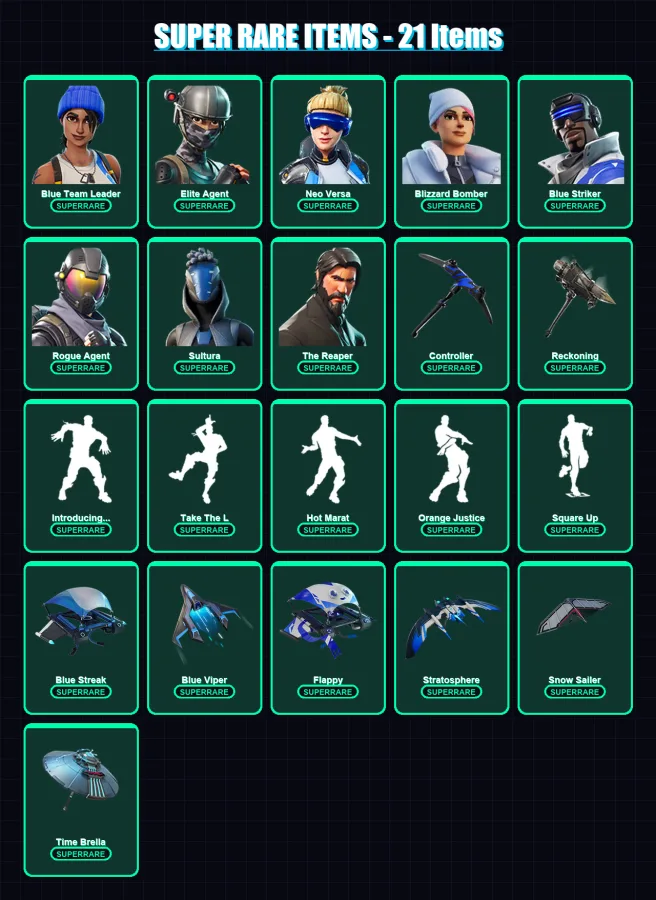 [PS4/PS5/XBOX/PC] | Blue Team Leader | Elite Agent | Neo Versa | 85 skin | Lv1147 — Fortnite account