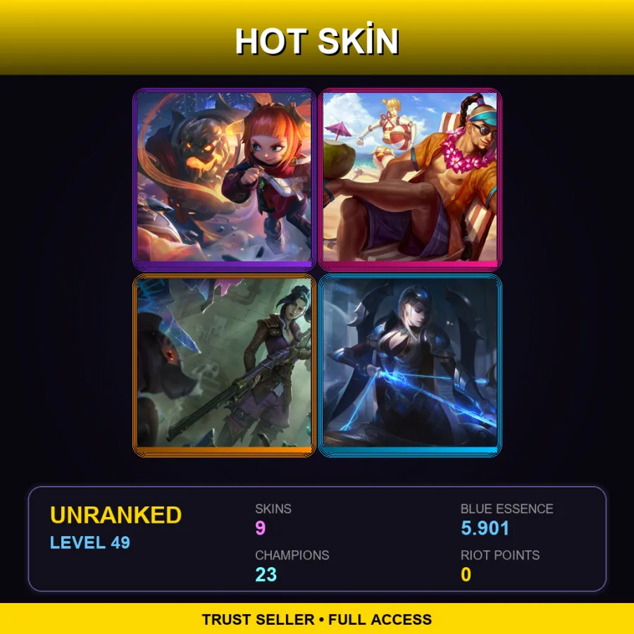 LAS | Lv49 | Unranked | 9 Skin | 23 Champ — Lunar Beast Annie