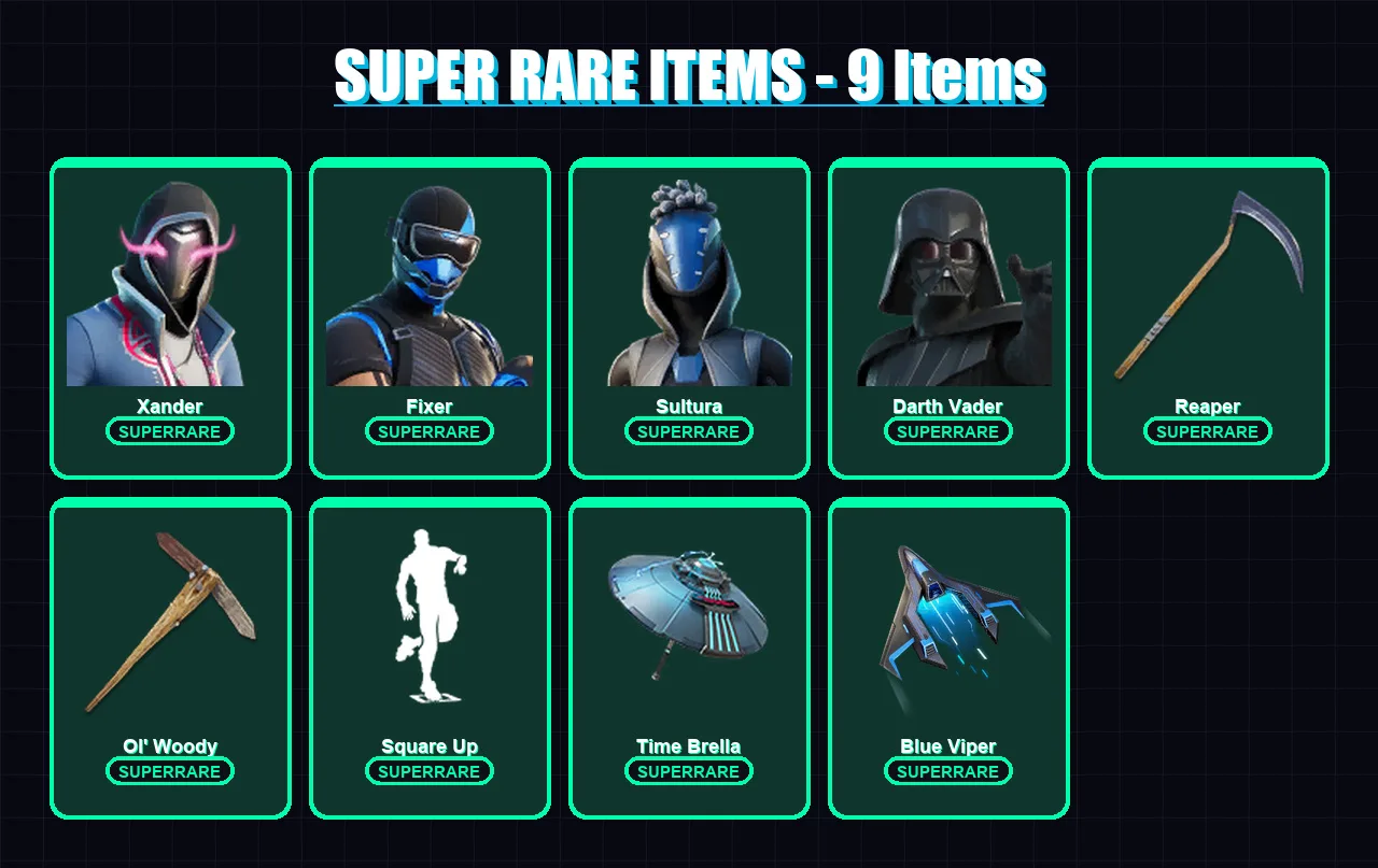 [PC/XBOX] | Xander | Fixer | Sultura | Darth Vader | Red Knight | 413 skin | 428 pickaxe | 396 emote | 251 glider | Lv5923