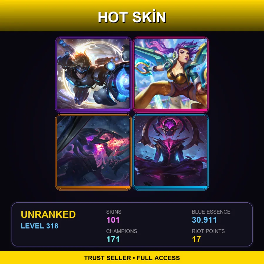 LAS | Lv318 | Unranked | 101 Skin | 171 Champ