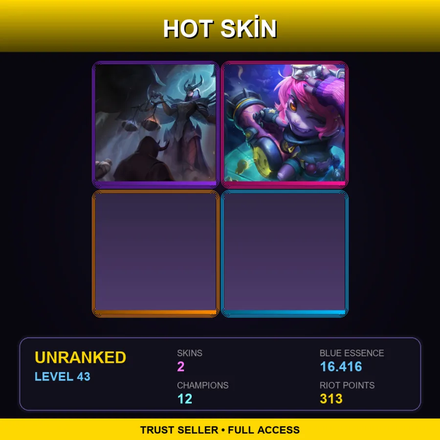 EUNE | Lv43 | Unranked | 2 Skin | 12 Champ