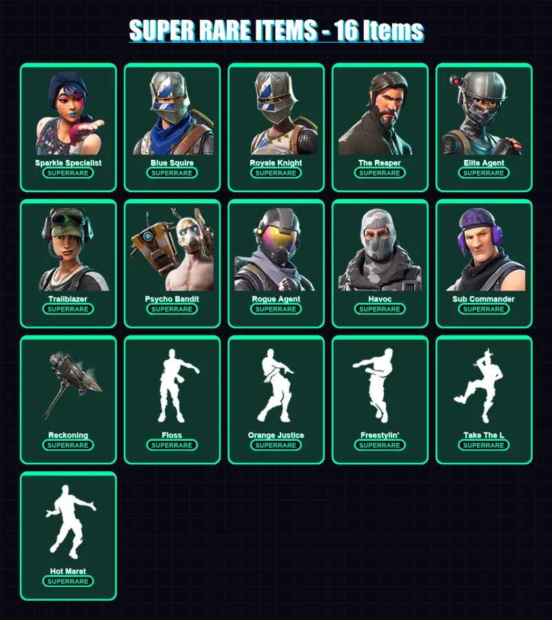 [SWITCH/PSN/PC] | Sparkle Specialist | Blue Squire | Royale Knight | The Reaper | Elite Agent | 73 skin | 62 pickaxe | 83 emote | 63 glider | Lv954