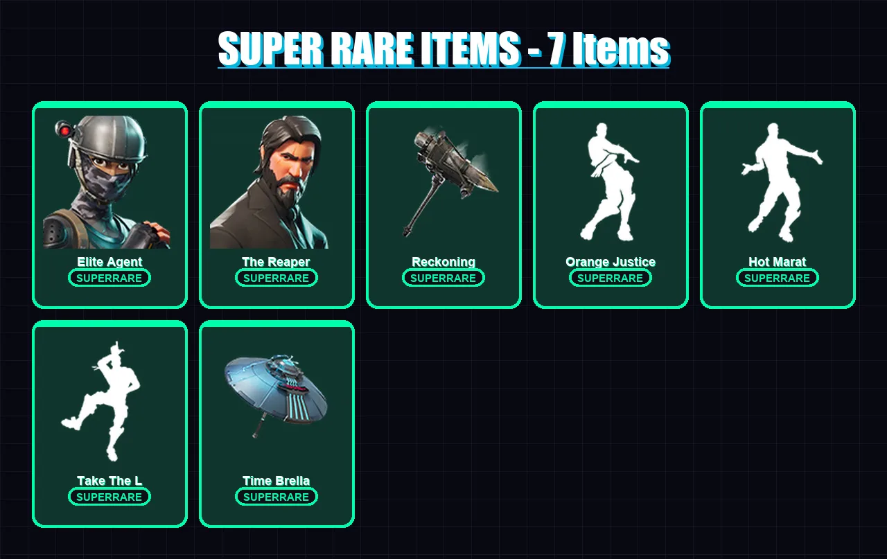 [PC/PSN] | Elite Agent | The Reaper | Carbide | Blackheart | Drift | 34 skin | 28 pickaxe | 52 emote | 34 glider | Lv541