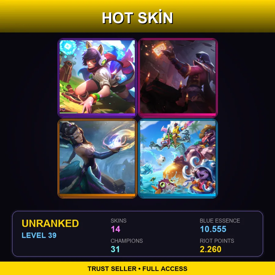 EUW | Lv39 | Unranked | 14 Skin | 31 Champ