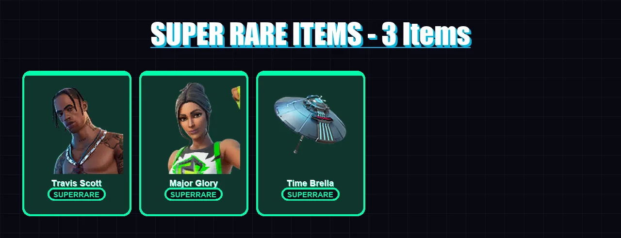 [PC/XBOX/PSN] | Travis Scott | Major Glory | Gear Specialist Maya | Kymera | The Imagined | 118 skin | 176 pickaxe | 107 emote | 151 glider | Lv2500