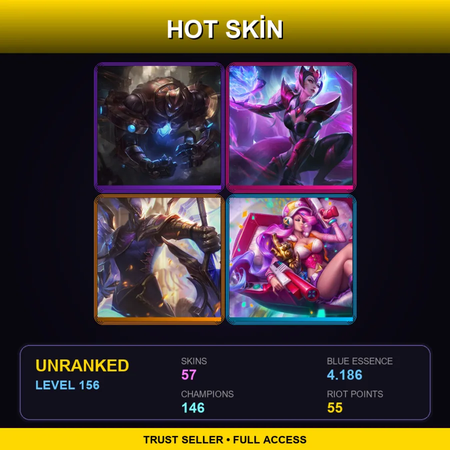 EUNE | Lv156 | Unranked | 57 Skin | 146 Champ — Cosmic Reaver Kassadin