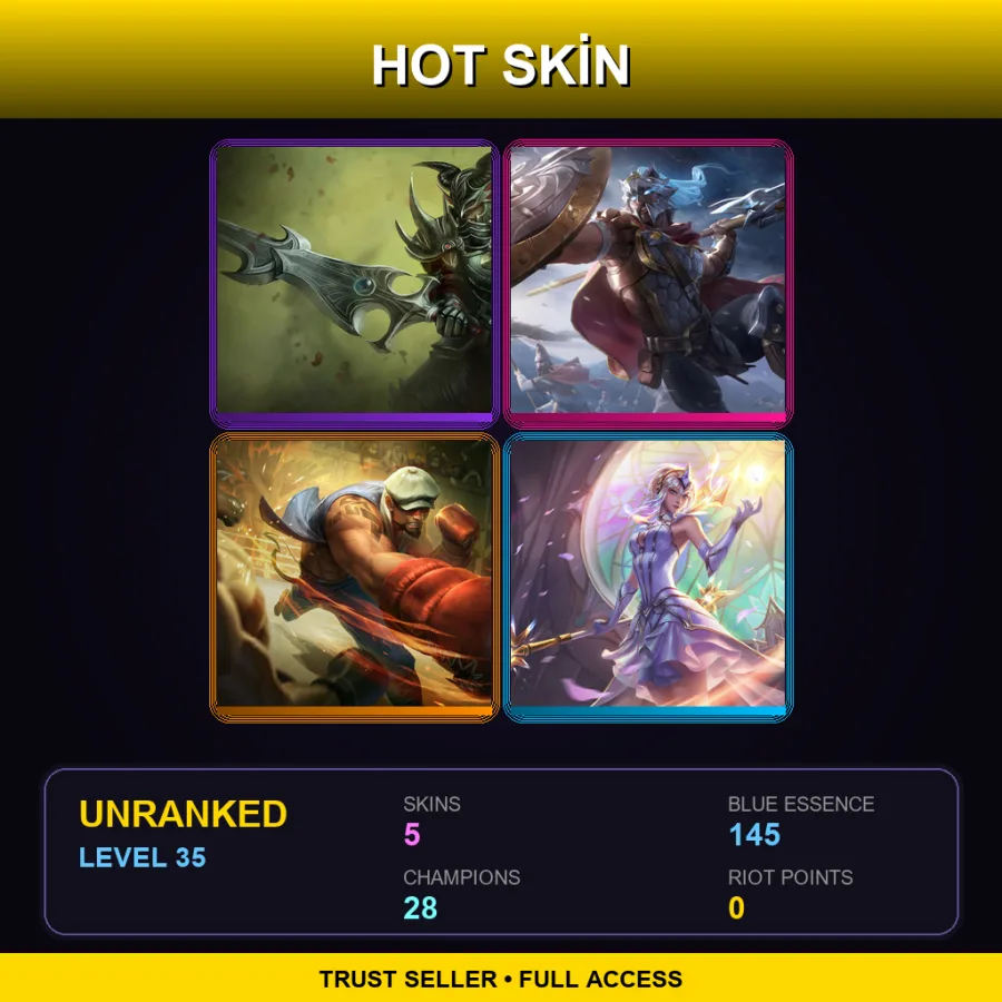 LAS | Lv35 | Unranked | 5 Skin | 28 Champ — Battle Regalia Poppy