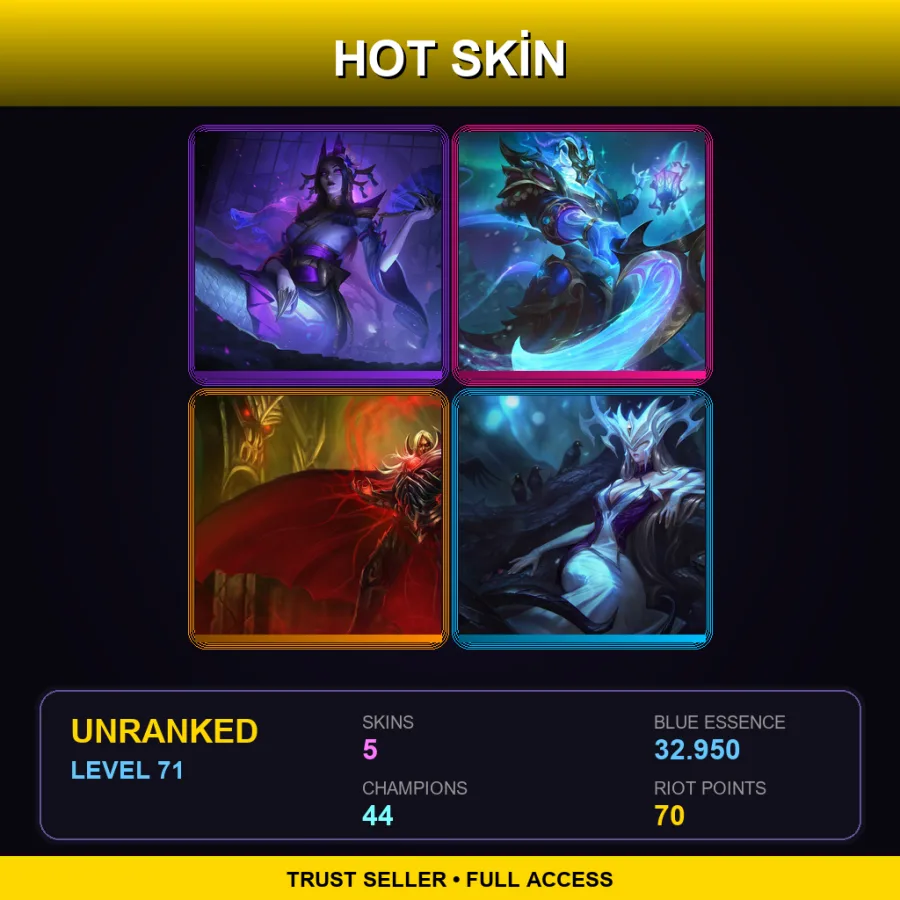TR | Lv71 | Unranked | 5 Skin | 44 Champ