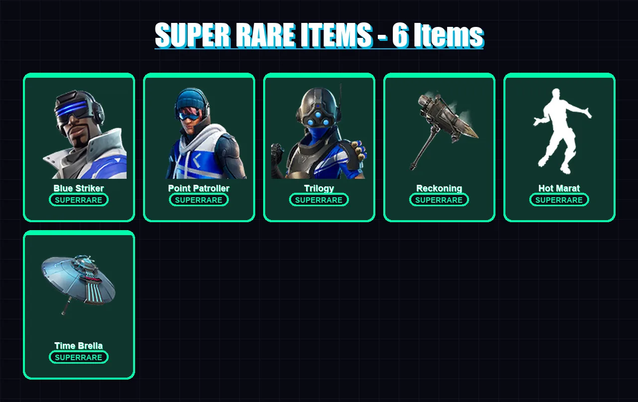 [PC/XBOX/PSN] | Blue Striker | Point Patroller | Trilogy | Drift | Lynx | 40 skin | 70 pickaxe | 57 emote | 74 glider | Lv879
