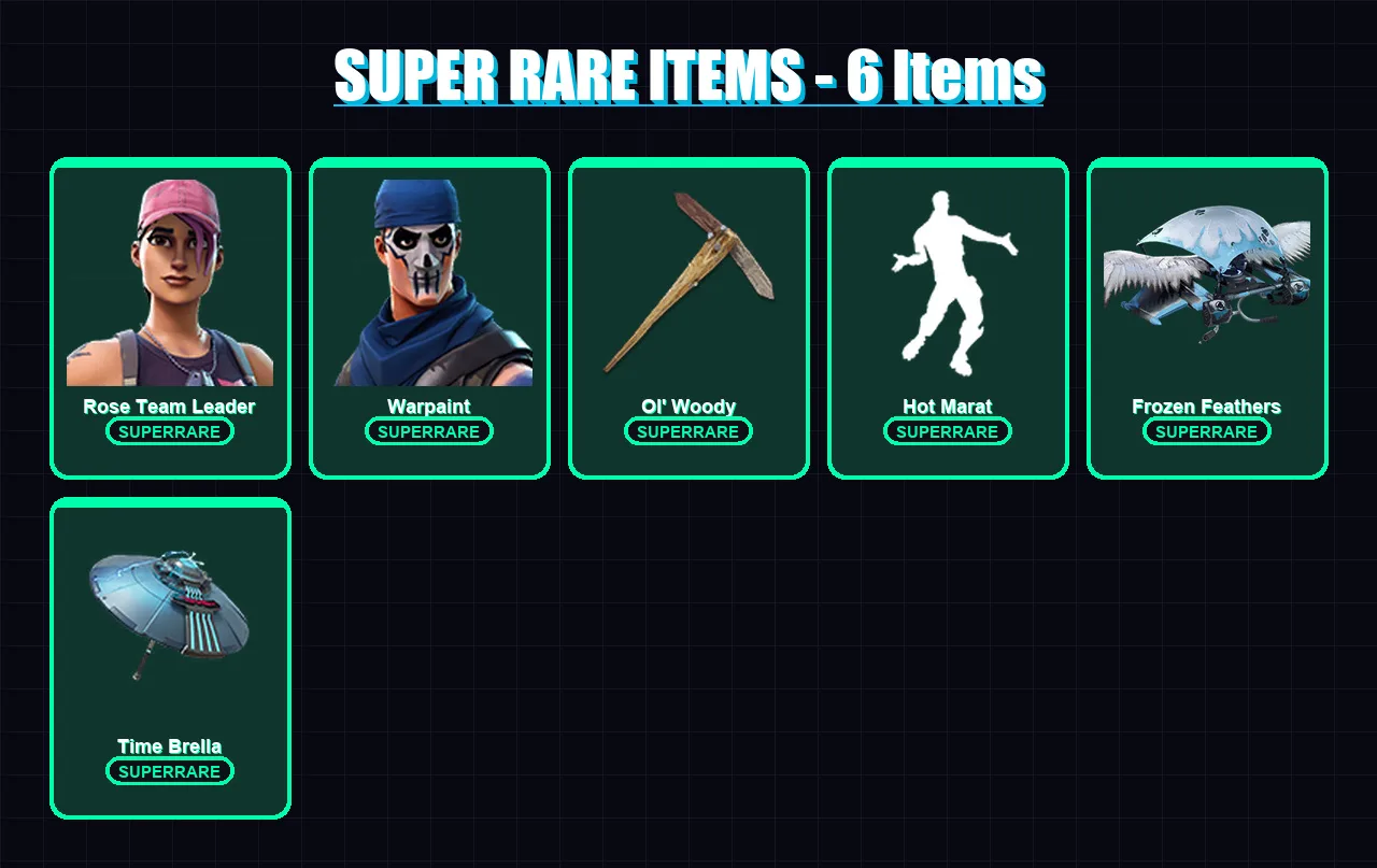 [PC/XBOX/PSN] | Rose Team Leader | Warpaint | Predator | Valeria | The Scientist | 107 skin | 192 pickaxe | 127 emote | 141 glider | Lv2504