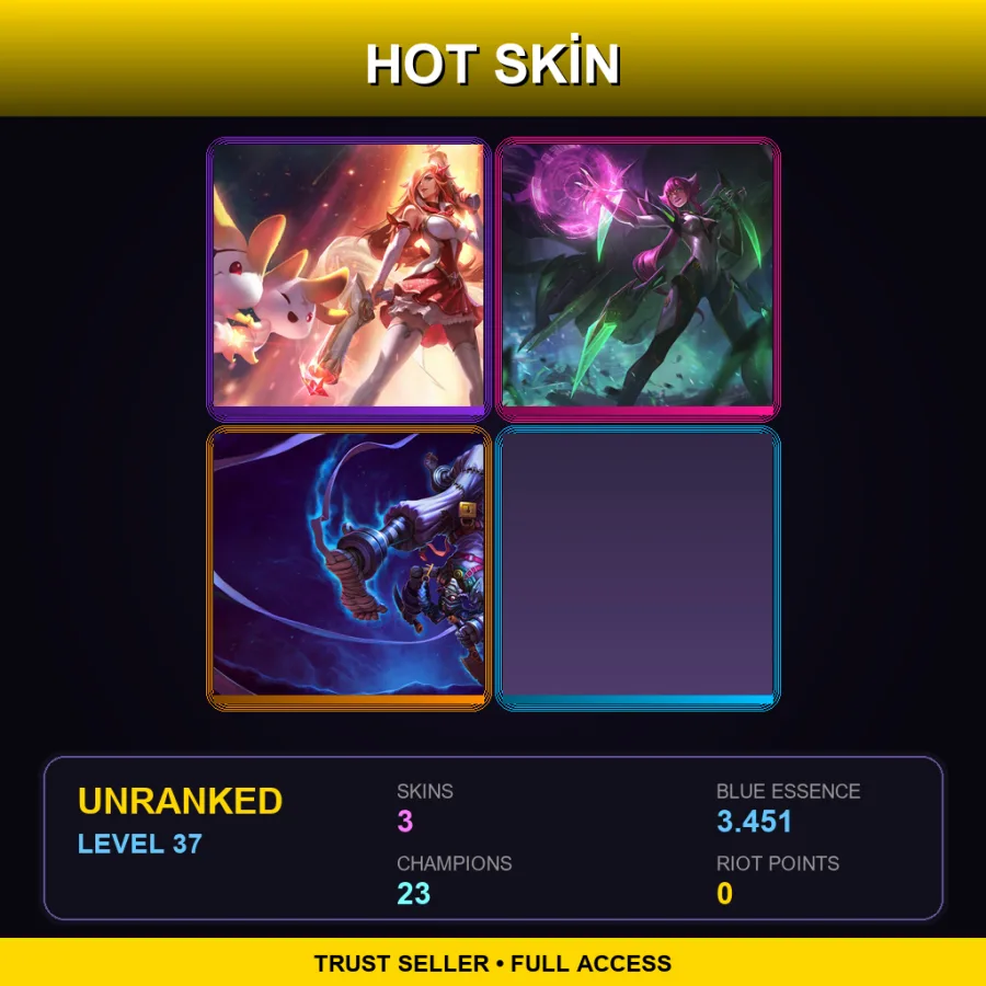 EUW | Star Guardian Miss Fortune | Super Galaxy Elise | Asylum Shaco | 3 Skin | 23 Champ | Lv37