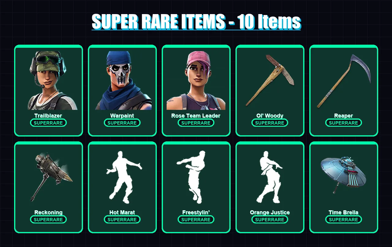 [PS4/PS5/PC] | Trailblazer | Warpaint | Rose Team Leader | Dire | Lynx | 57 skin | 80 pickaxe | 79 emote | 77 glider | Lv1165