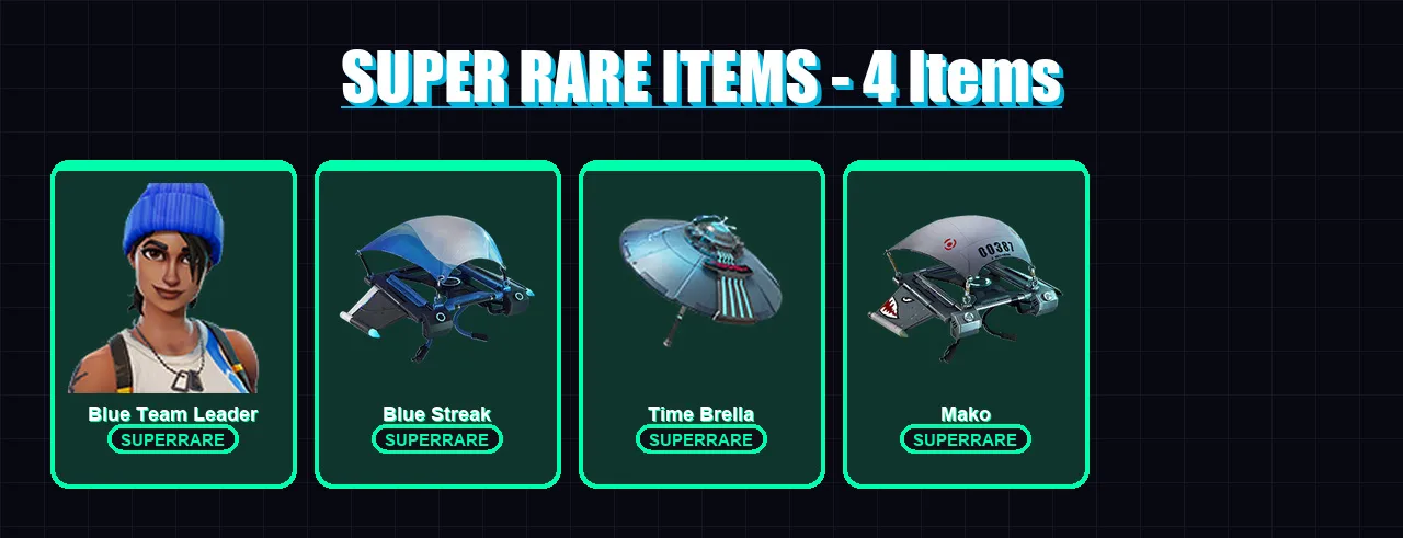 [PS4/PS5/XBOX/PC] | Blue Team Leader | The Foundation | Paradigm (Reality-659) | Ronin | Kymera | 61 skin | 60 pickaxe | 28 emote | 41 glider | Lv47