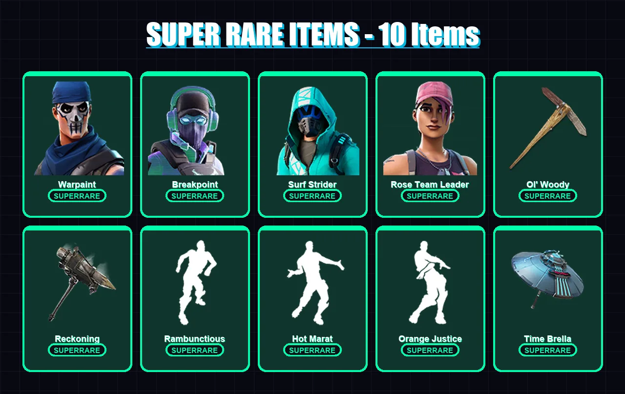 [PC/PSN] | Warpaint | Breakpoint | Surf Strider | Rose Team Leader | Dire | 144 skin | 178 pickaxe | 133 emote | 152 glider | Lv2529