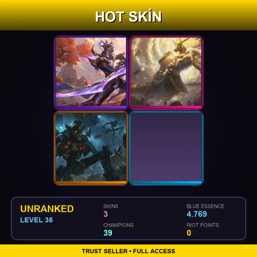 EUNE | Lv36 | Unranked | 3 Skin | 39 Champ