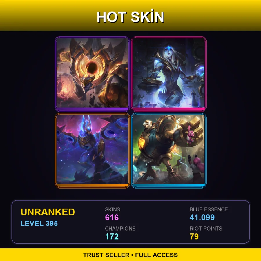 TR | Lv395 | Unranked | 616 Skin | 172 Champ — Arcane Enforcer Caitlyn