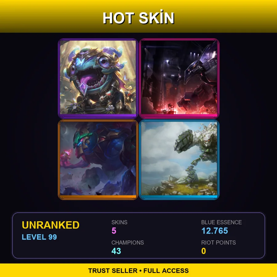 LAS | Lv99 | Unranked | 5 Skin | 43 Champ