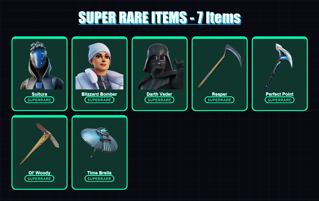 [PC/XBOX/PSN] | Sultura | Blizzard Bomber | Darth Vader | Nezumi | Paradigm (Reality-659) | 297 skin | 352 pickaxe | 268 emote | 268 glider | Lv5528