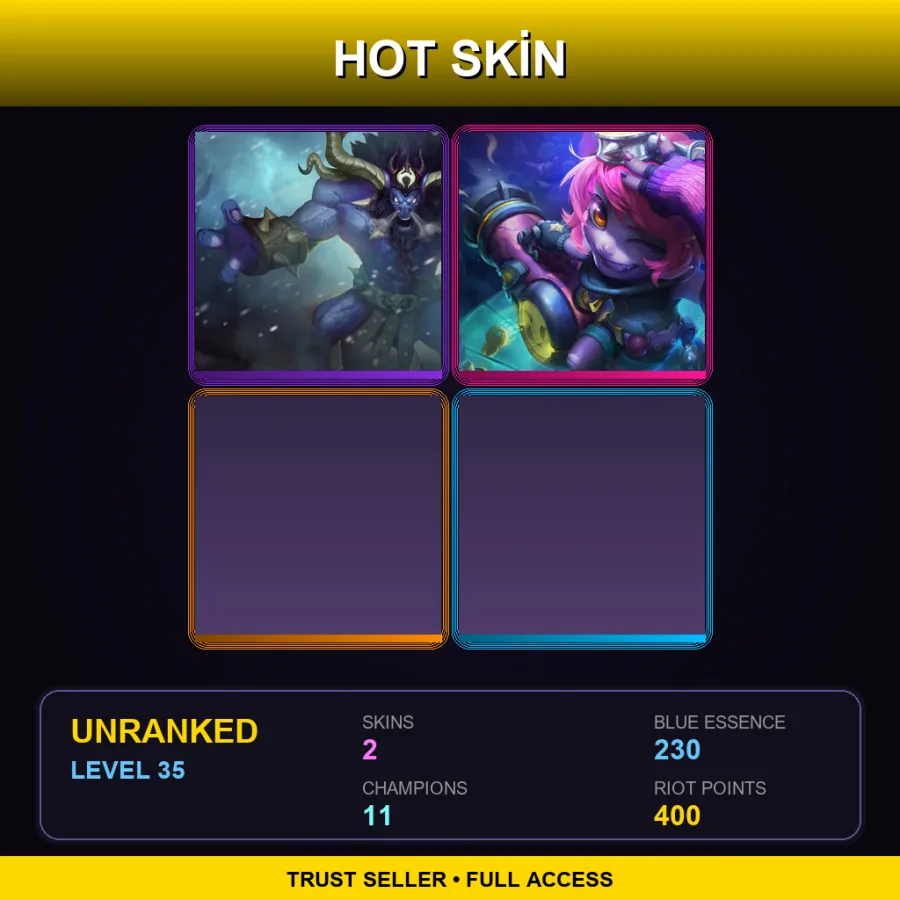 EUNE | Lv35 | Unranked | 2 Skin | 11 Champ
