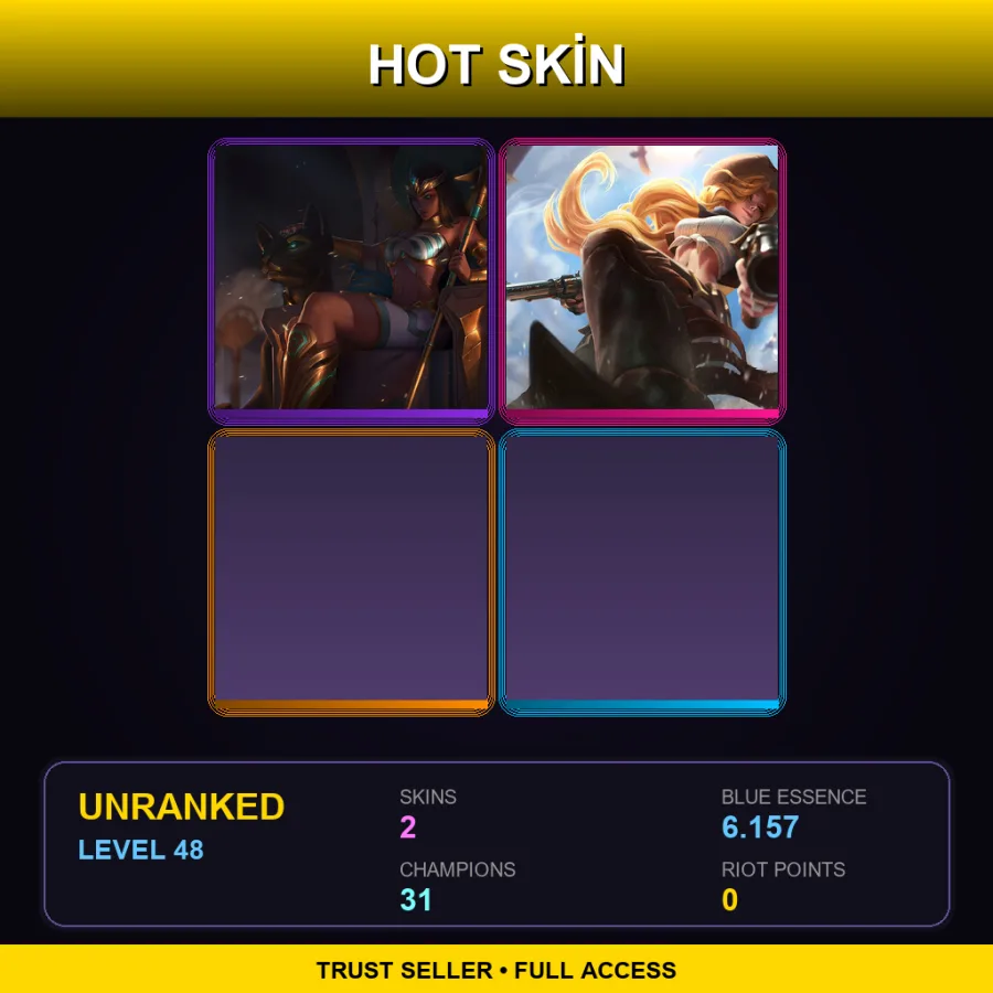 EUNE | Lv48 | Unranked | 2 Skin | 31 Champ