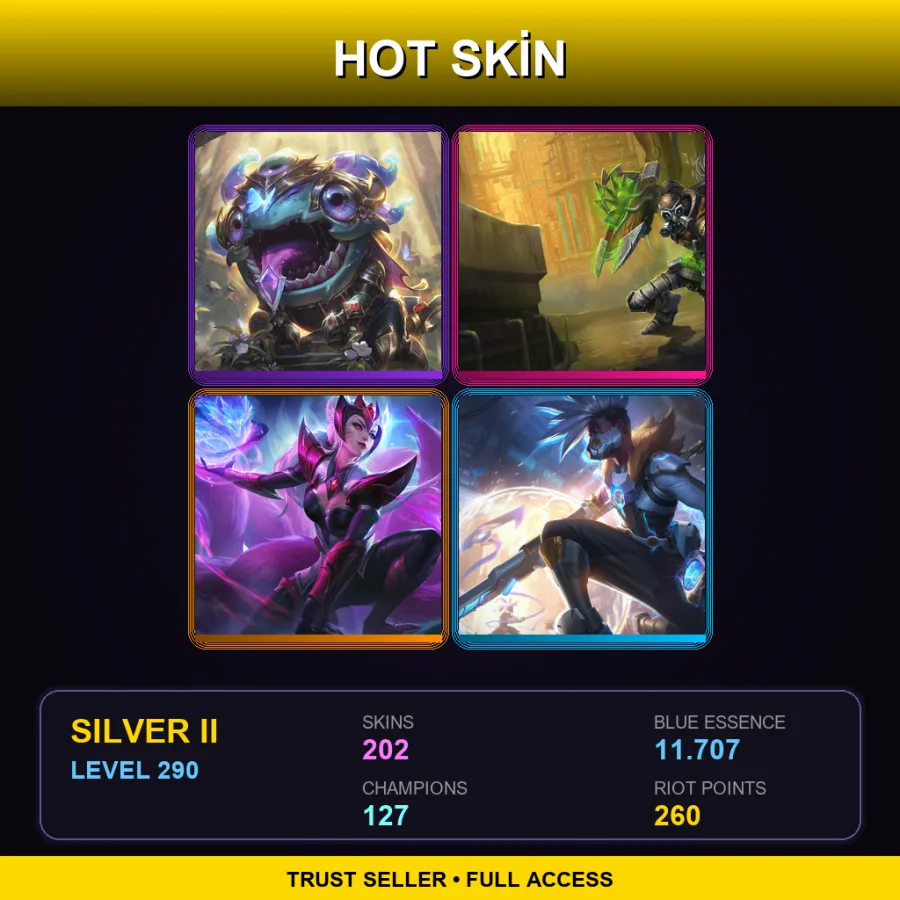 BR | Lv290 | Silver II | 202 Skin | 127 Champ