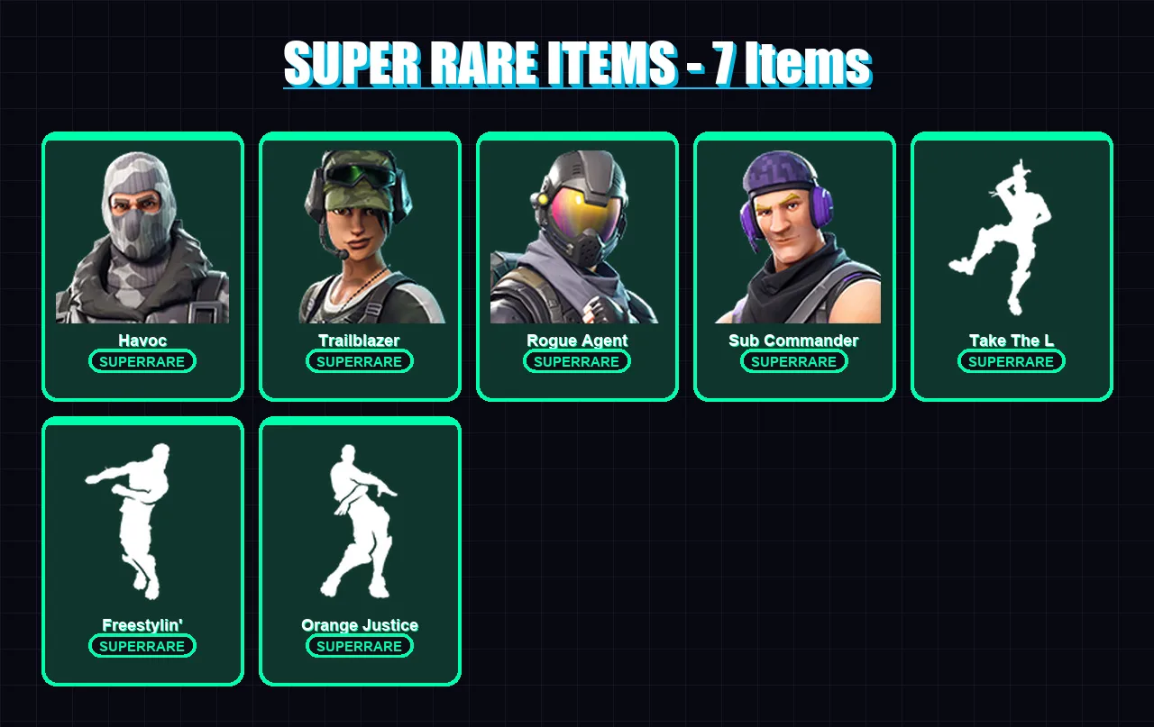 [PC/XBOX] | Havoc | Trailblazer | Rogue Agent | Sub Commander | Tricera Ops | 18 skin | 14 pickaxe | 16 emote | 12 glider | Lv160