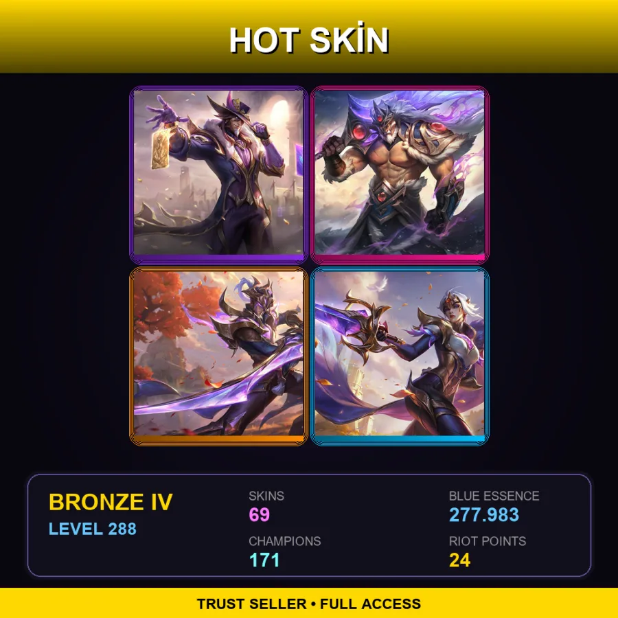 VN | Lv288 | Bronze IV | 69 Skin | 171 Champ